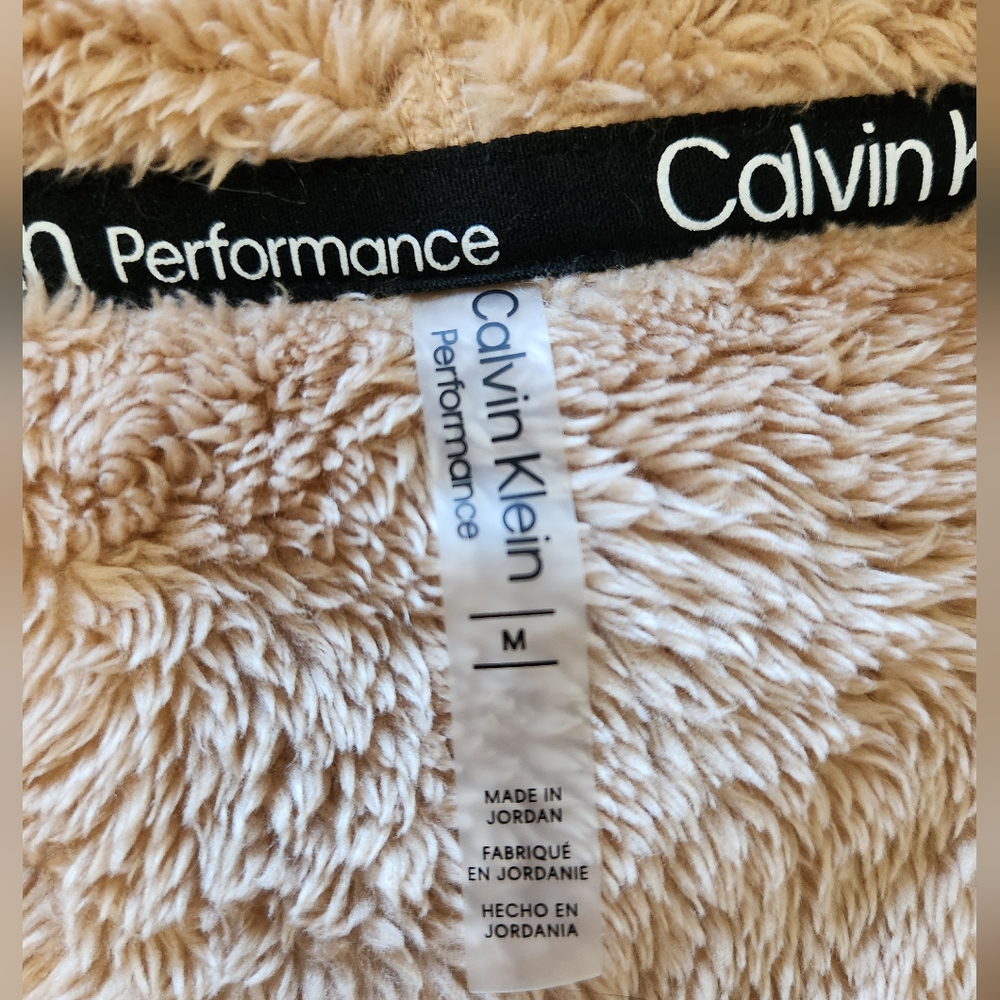 Calvin Klein Sherpa Zip Up Sweater M - Picture 5 of 6